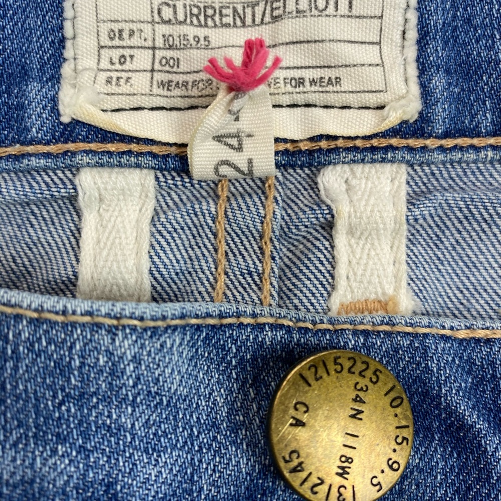 Jeans Current Elliot Womens The Fling Heirloom Repair Slim Boyfriend Jeans - Picture 6 of 14